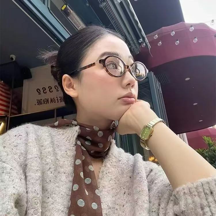 棕色波点丝巾印花高级百搭配饰系脖女年新款发带绑发长条围巾|undefined