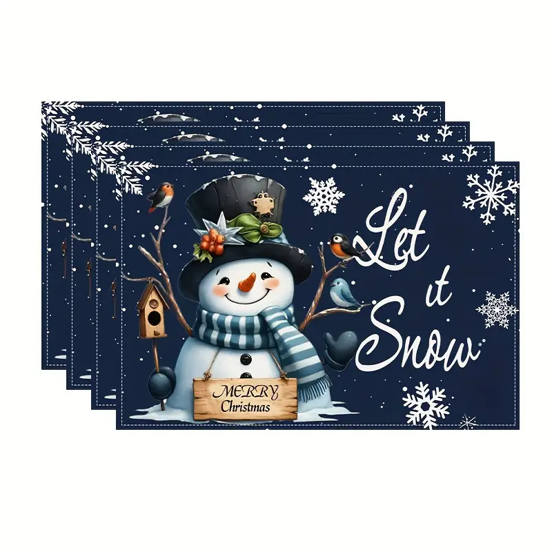 Transfronterizos lino almohadilla de mesa Aliexpress TEMU Amazon almohadilla de mesa cuadrada búfalo rojo almohadilla de Navidad Día de la Independencia