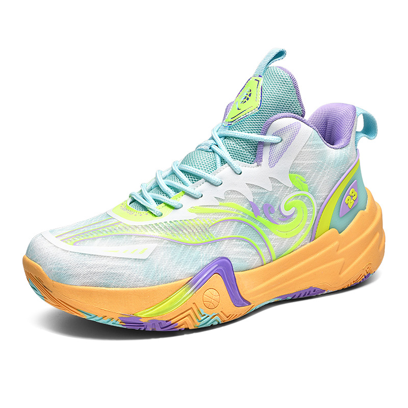 Zapatillas de baloncesto Mandarin Duck Zapatillas de deporte altas transpirables de malla para hombre Nuevas zapatillas de competición de entrenamiento profesional antideslizante para estudiantes image 6