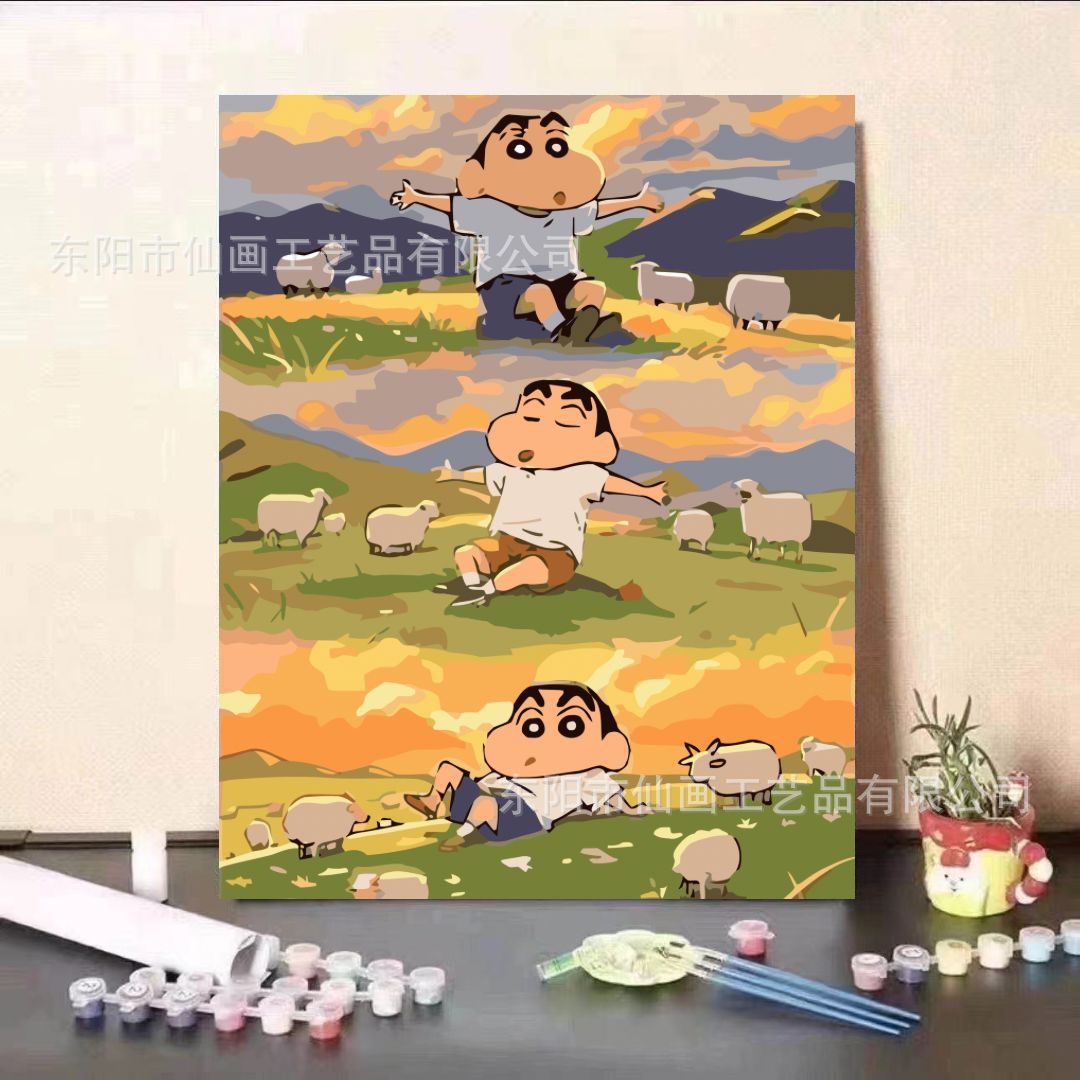 Crayón pequeño nuevo curar pintura al óleo digital dormitorio sala de estar decoración de escritorio de oficina para regalos amigos