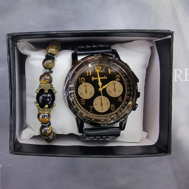 Set di braccialetti alla moda di vendita caldo, confezione regalo di accessori per orologi in stile hip-hop punk, 2 set, orologi da uomo_voghion.com