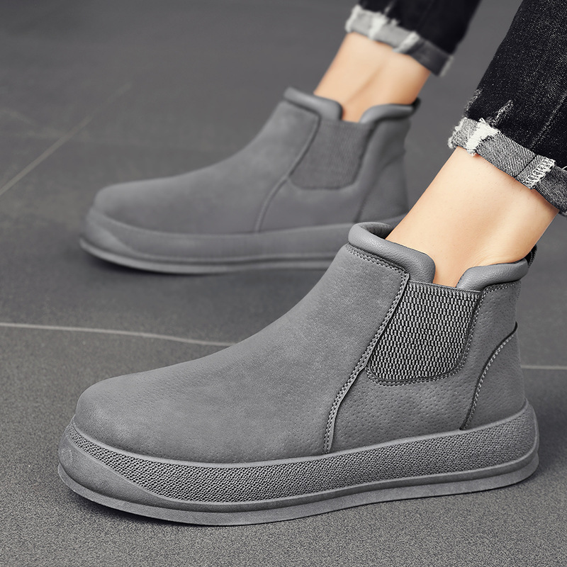 2024 otoño y invierno en vivo para ayudar a los zapatos de panel de cuero de veludón al aire libre botas Martin botas de trabajo de hombre botas de locomotora retro