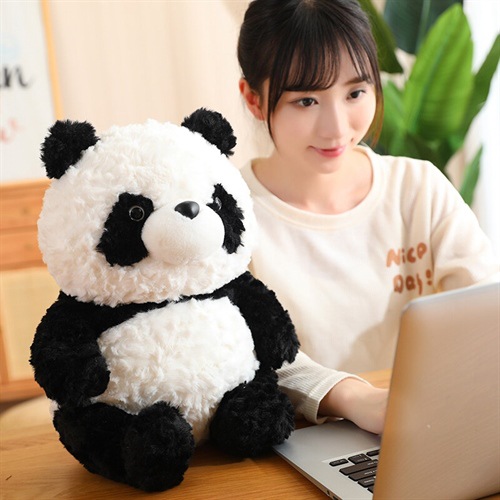 Nueva celebridad de Internet acostada y podrida muñeca de panda gigante para acompañar la postura sentada del zoológico panda almohada cojín pelo personalizado