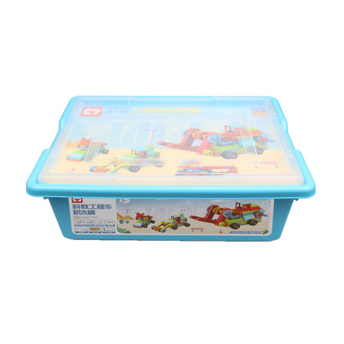 Compatible STEM block mechanical gear remote control electric assembly educational boy programming robot toy large grain