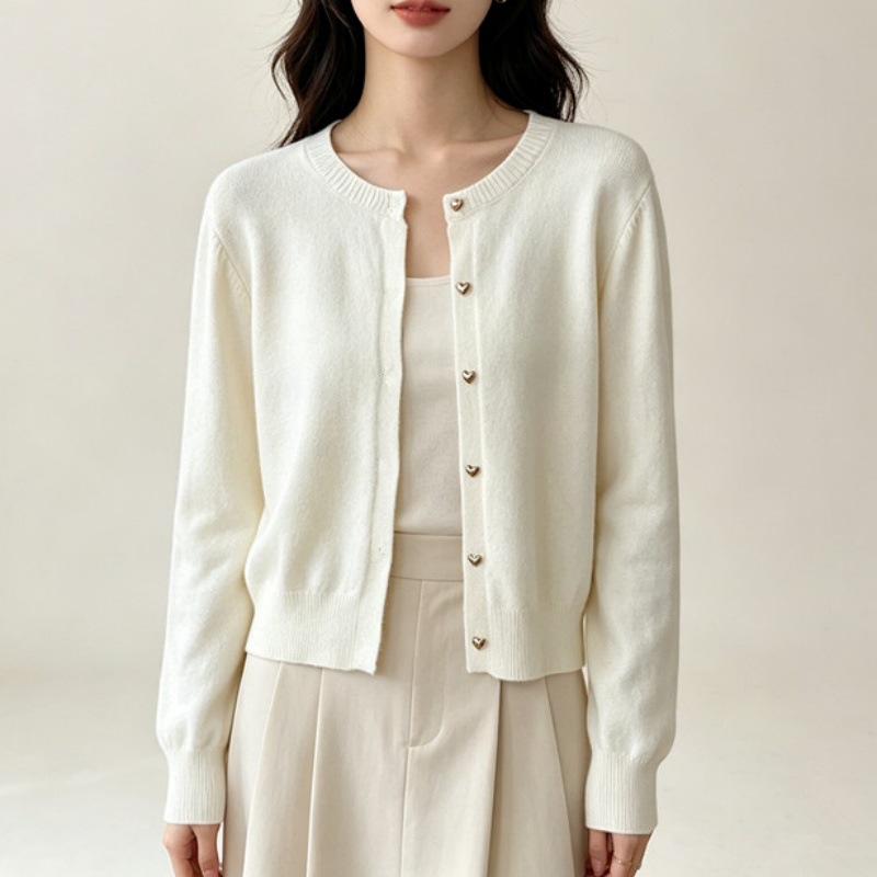 Retro knitted demi-season cardigan
