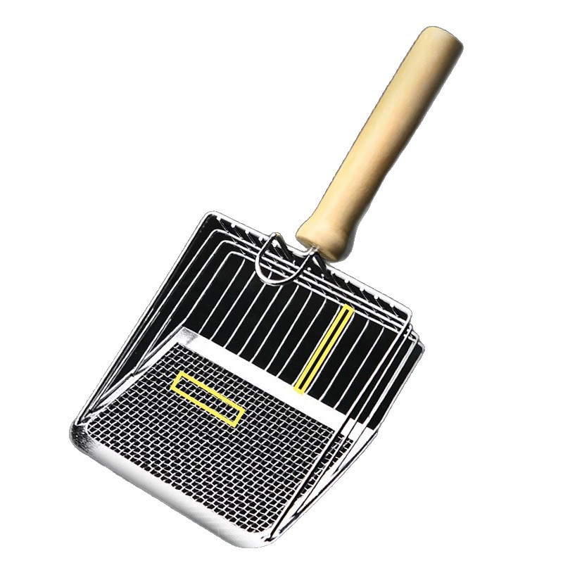 Stainless Steel Metal Large Fine Hole Litter Cat Poop Scoop Tool Cross-Border Hot Sale_voghion.com