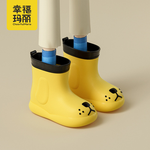 Happy Mary new children's rain boots EVA cartoon cute non-slip boys and girls baby rain boots children's shoes