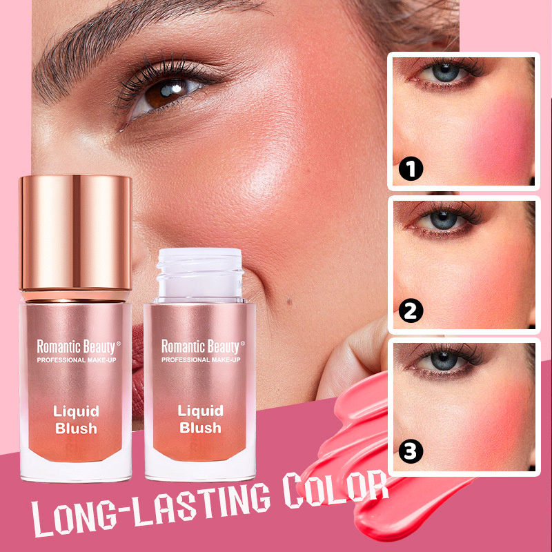 Blush líquido transfronterizo mate polivalente esponja blush varilla de reparación de color rojas naturales multicolor color duradero maquillaje de mujeres