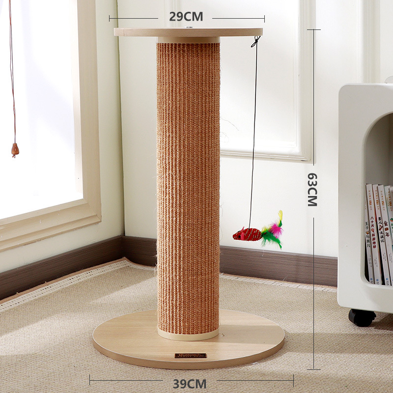 Placa de agarre de gato de sisal de madera maciza al por mayor, columna de agarre de gato, marco de escalada vertical para gato, marco de agarre para gato, columna de garras afiladas, suministros de juguete para gatos