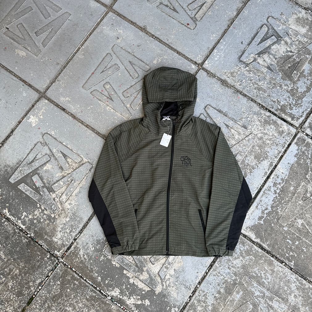 Mertra Windbreaker Jacket Grid Olive