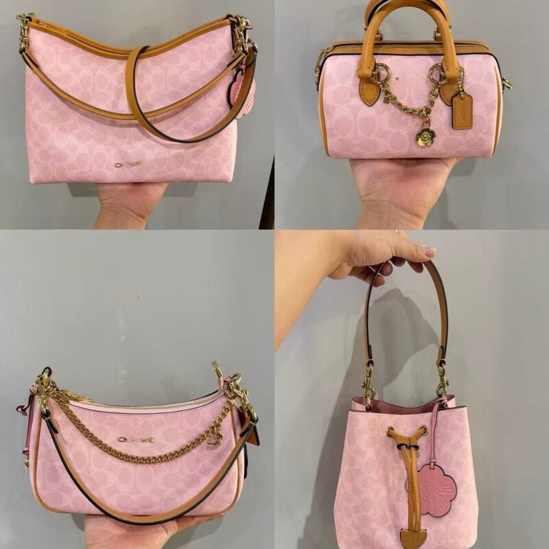 Koujia's New Pink Chain Accessory Series Shopping Bag, Underarm Bag, Hobo Bag, Boston Tote Crossbody Bag for Women