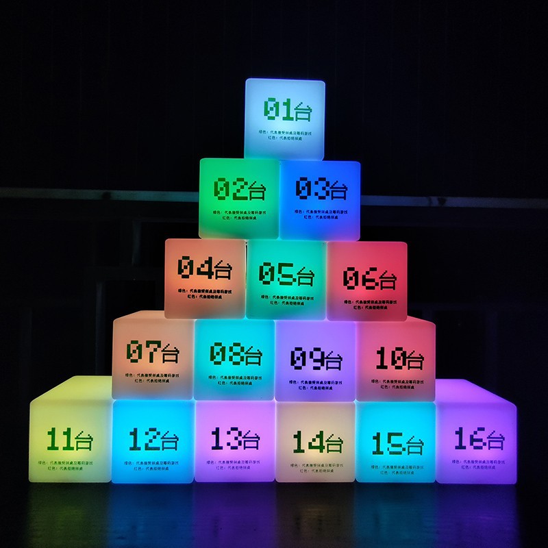 LED方块酒吧桌面灯餐厅清吧创意氛围灯酒吧服务logo号码装饰台灯-阿里巴巴
