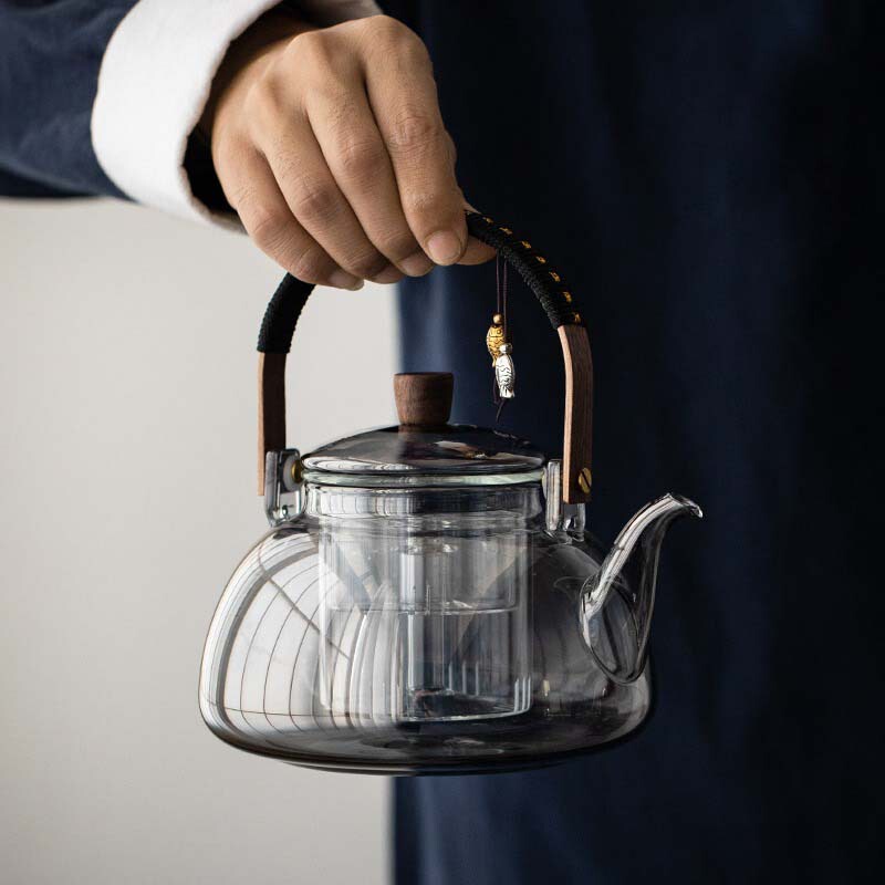 Japanese-style glass teapot high temperature resistant cooking dual-use household office beam pot stove tea cooking electric ceramic stove suit Japanese-style glass teapot high temperature resistant cooking dual-use household office beam pot stove tea cooking electric ceramic stove suit