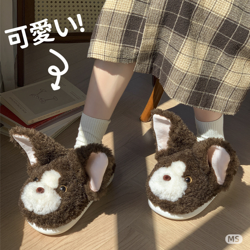 2025新款可爱棉拖德文喵保暖女款女鞋外穿居家加厚软底棉拖棉鞋|undefined