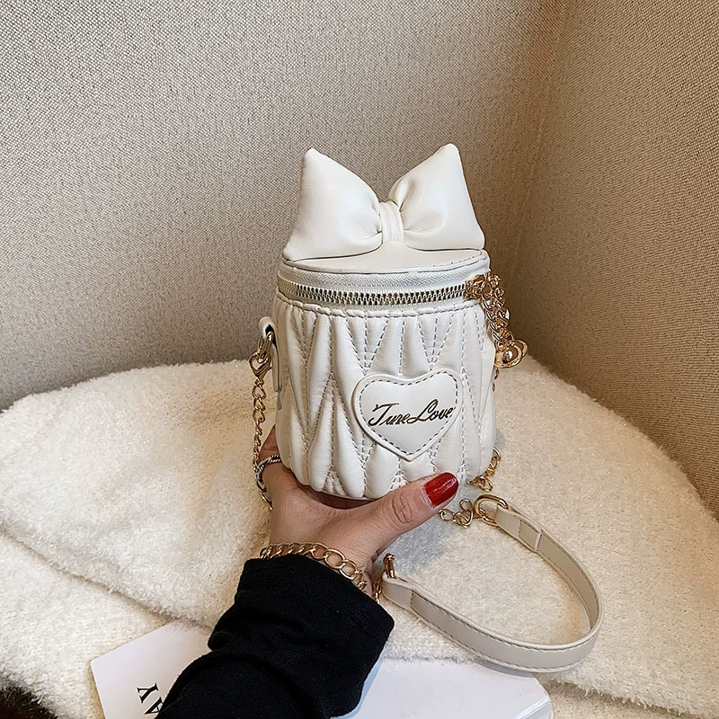 Small children's bag, shoulder bag with bow, lipstick, new collection, Chanel style