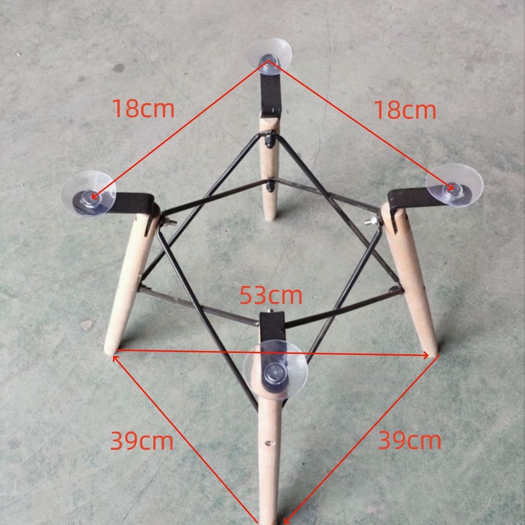 Accesorios de soporte de silla IMS mesa redonda pequeña pierna de mesa de madera sólida estante desmontable pierna de madera sólida pierna de silla de madera sólida pierna taburete pierna image 2