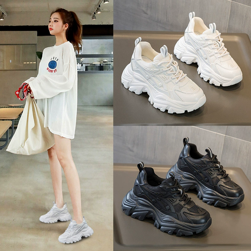 2023 летние и осенние новые черные туфли Torre на толстой подошве с увеличенными вставками, Женская универсальная дышащая Однослойная обувь из натуральной кожи, модная мягкая подошва