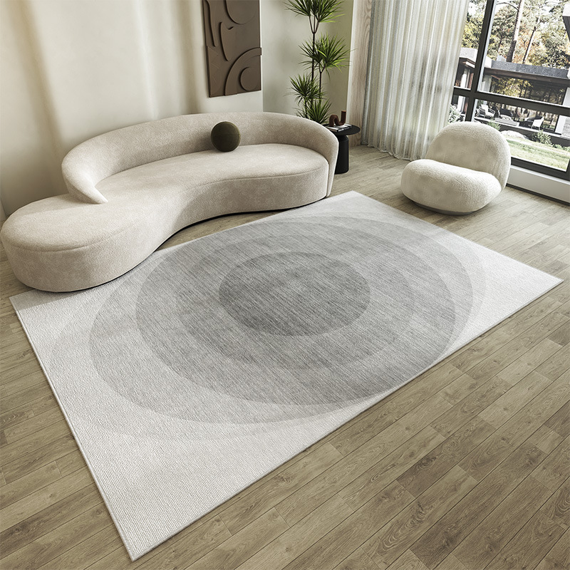 Alfombra de sala de estar Alfombra de piso simple de estilo crema Alfombra de borde de cama desechable para dormitorio, sofá doméstico de alta gama, mesa de centro, manta antideslizante