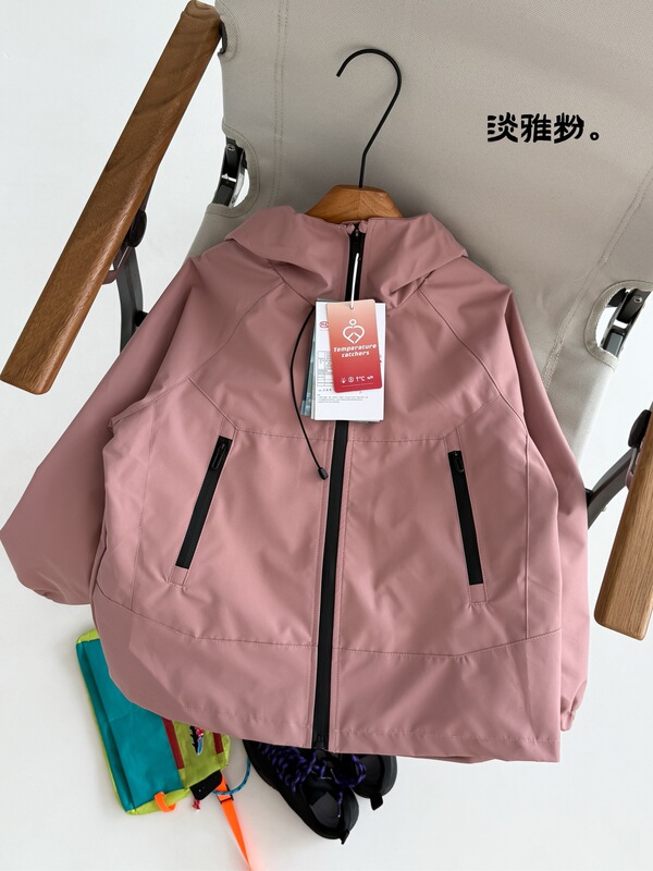 儿童美式潮流冲锋衣外套2025秋季新品户外登山运动挡风防水冲锋衣|undefined