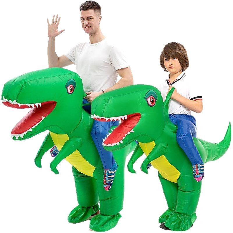 Fiesta de Halloween Traje inflable Tyrannosaurus Rex Montando Dinosaurio Vaca Shark Marioneta Traje Alien Fantasma Abrazado