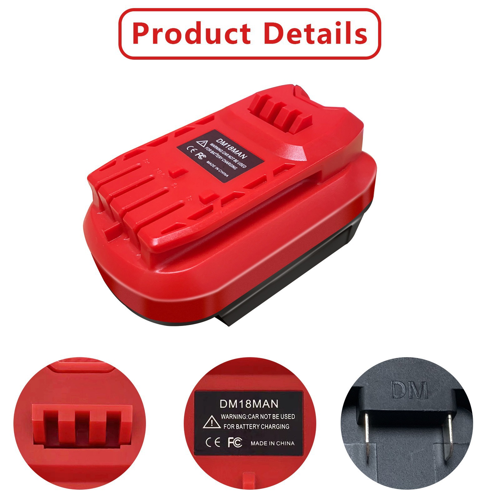 Adaptador de batería de cabello directo del fabricante es compatible con Dewei Mutian MiWatch 100 convertidores de baterías rotativas mutuas image 38