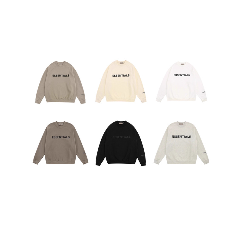 Fear of God Fog Essentials Round Neck Long-Sleeved Casual Letter Sweatshirt and Sweatpants for Men and Women