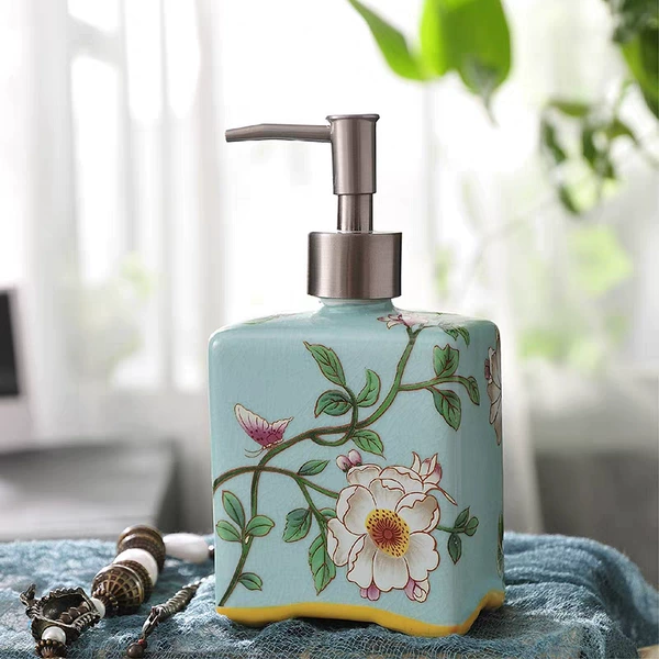 Tea green liquid bottle