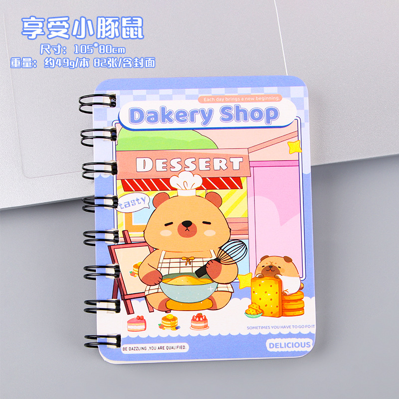 Creativo A7 bobina de flip lateral libro de palabras de bolsillo libro de cuaderno mini cuaderno A7 cuaderno al por mayor