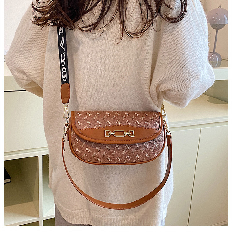 New High-end Fashion Texture Printed Armpit Bag European And American Retro Trend Handheld Single Shoulder Diagonal Cross Bag Popular Item_voghion.com