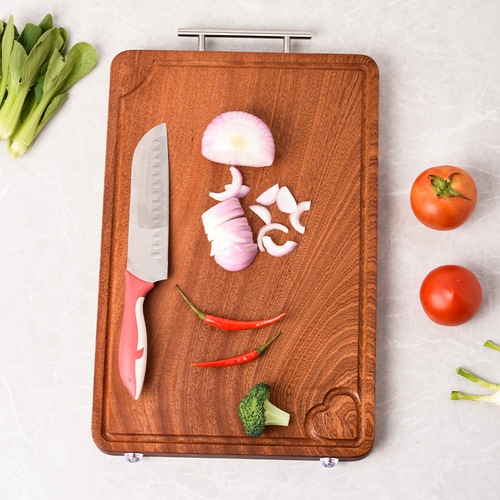 Ebony chopping board, antibacterial and mildew-proof, double-sided chopping board, solid wood chopping board, kitchen cutting board, fruit board, sticky board, anti-cracking