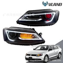 适用于大众速腾大灯总成改装速腾A5款LED大灯总成LED日行灯流光