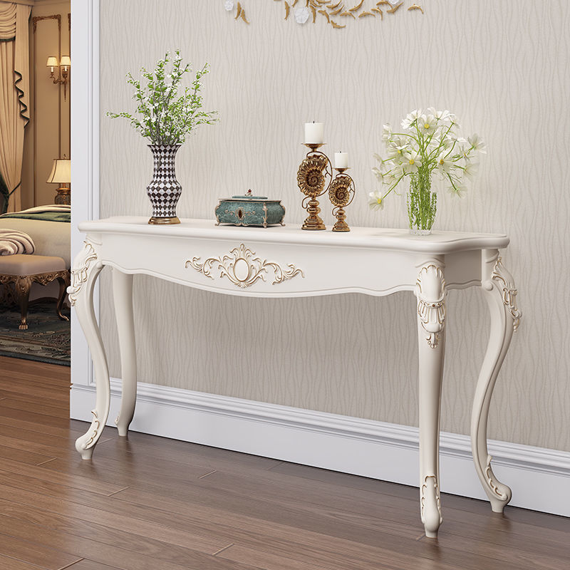European-Style Foyer Table, Foyer Cabinet, Fashionable Foyer Table, Wall Table, Semi-Circular Telephone Table, Light Luxury Simple Foyer Cabinet Design