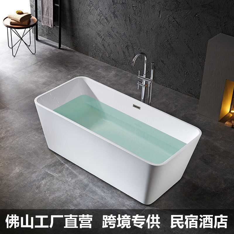 Bathtub Small Apartment Deep Soaking Bathtub Hotel B&B Home Thin Edge Independent Acrylic Bathtub 1.5- 1.8m Bathtub Small Apartment Deep Soaking Bathtub Hotel B&B Home Thin Edge Independent Acrylic Bathtub 1.5- 1.8m