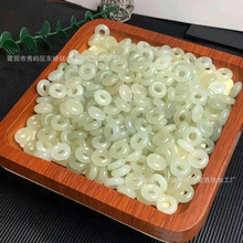 天然和田玉内径12-20mm韩料面包圈甜甜圈跑环diy饰品项链手串配件