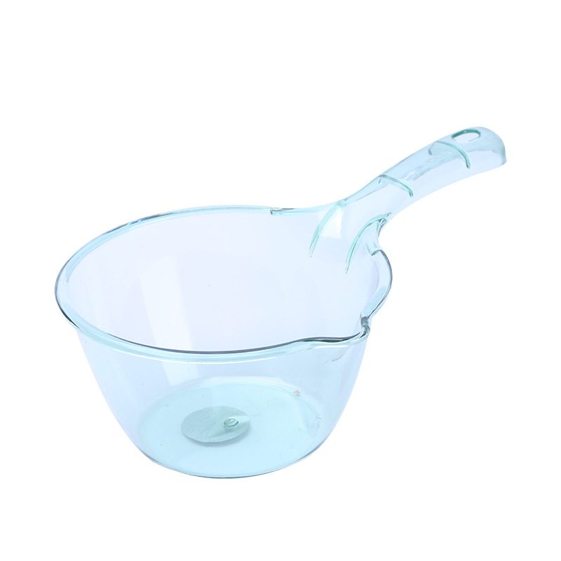 Suministro y cuchara de agua transparente, lavar verduras, flores de riego, cuchara de agua de baño, plástico engrosada cuchara de cristal transparente hogar