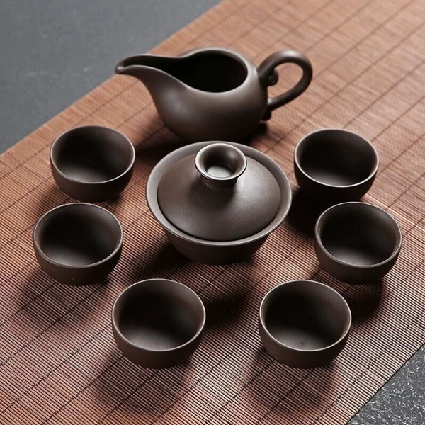 ∪∫→8 piece set black purple sand