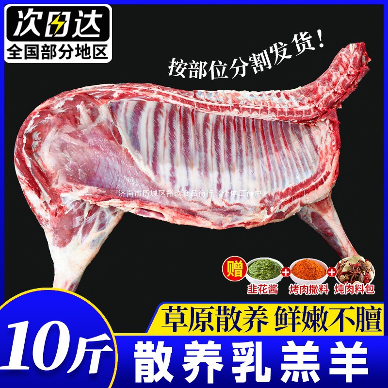 半只羊草原散养羔羊肉10斤冷冻分割选择羊腿羊排羊蝎子烧烤食材