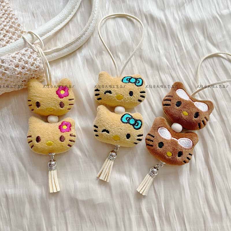 Beach Goggles Cat Blue Bow Kitten Pendant Doll Cute Cartoon Cat Decoration Bag Pendant Small Gift