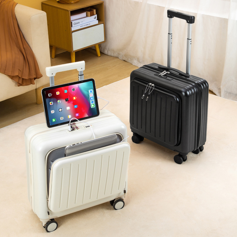 Front opening luggage small 18-inch boarding box free check-in 20-inch multi-function luggage case password travel box