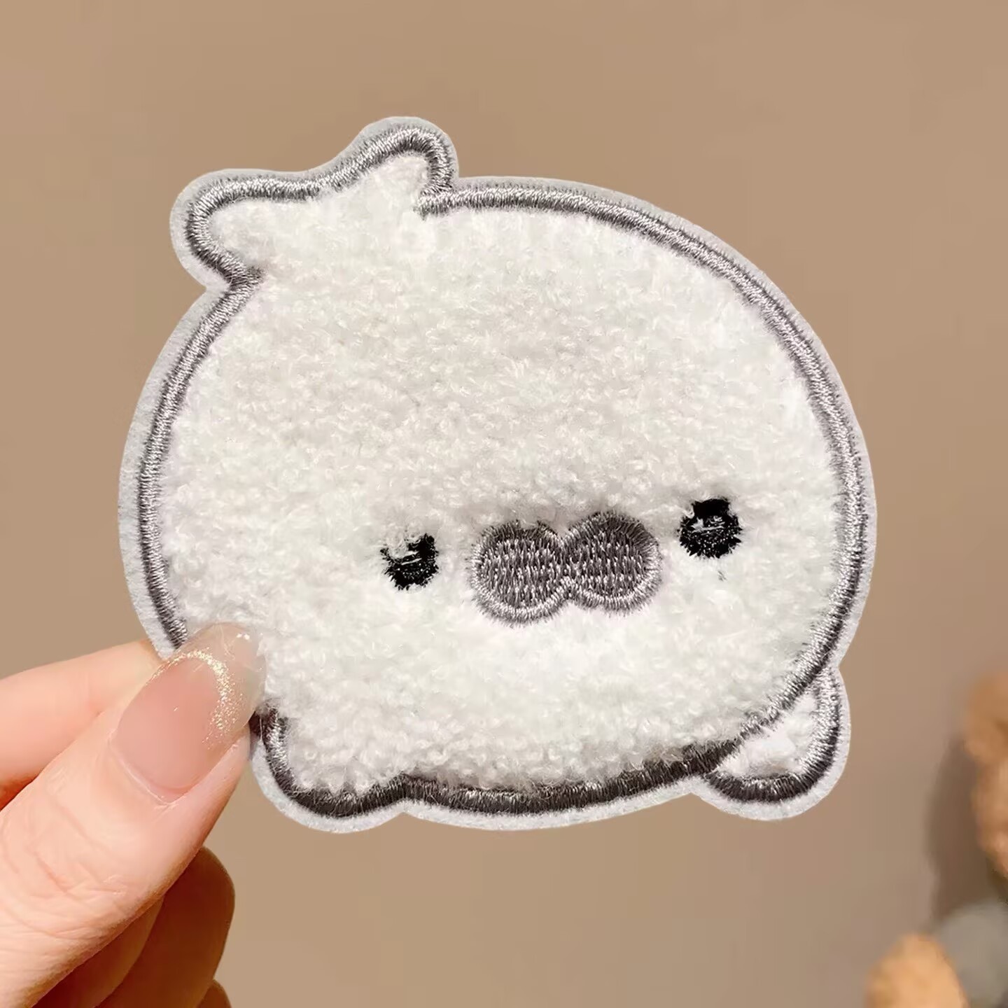 Cariñosa caricatura animal pegatina de cabello roto de la frente de la niña sin marcas pegatina de pestañas acabado de cabello artefacto velcro