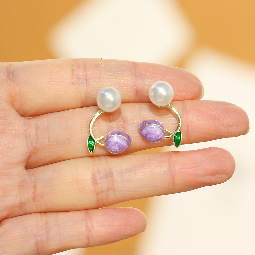 Flower, Bow Knot Pattern 1 Pair Casual Simple Style Flower Bow Knot Inlay Alloy Rhinestones Earrings