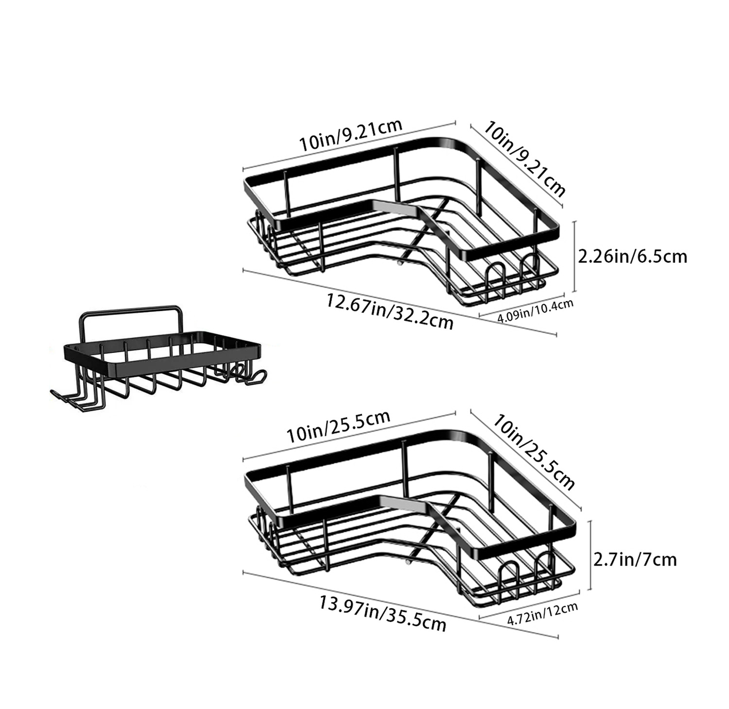 Baño triángulo de almacenamiento rack ponche libre de baño esquina Gel de ducha jabón Almacenamiento de rack cocina condimento rack