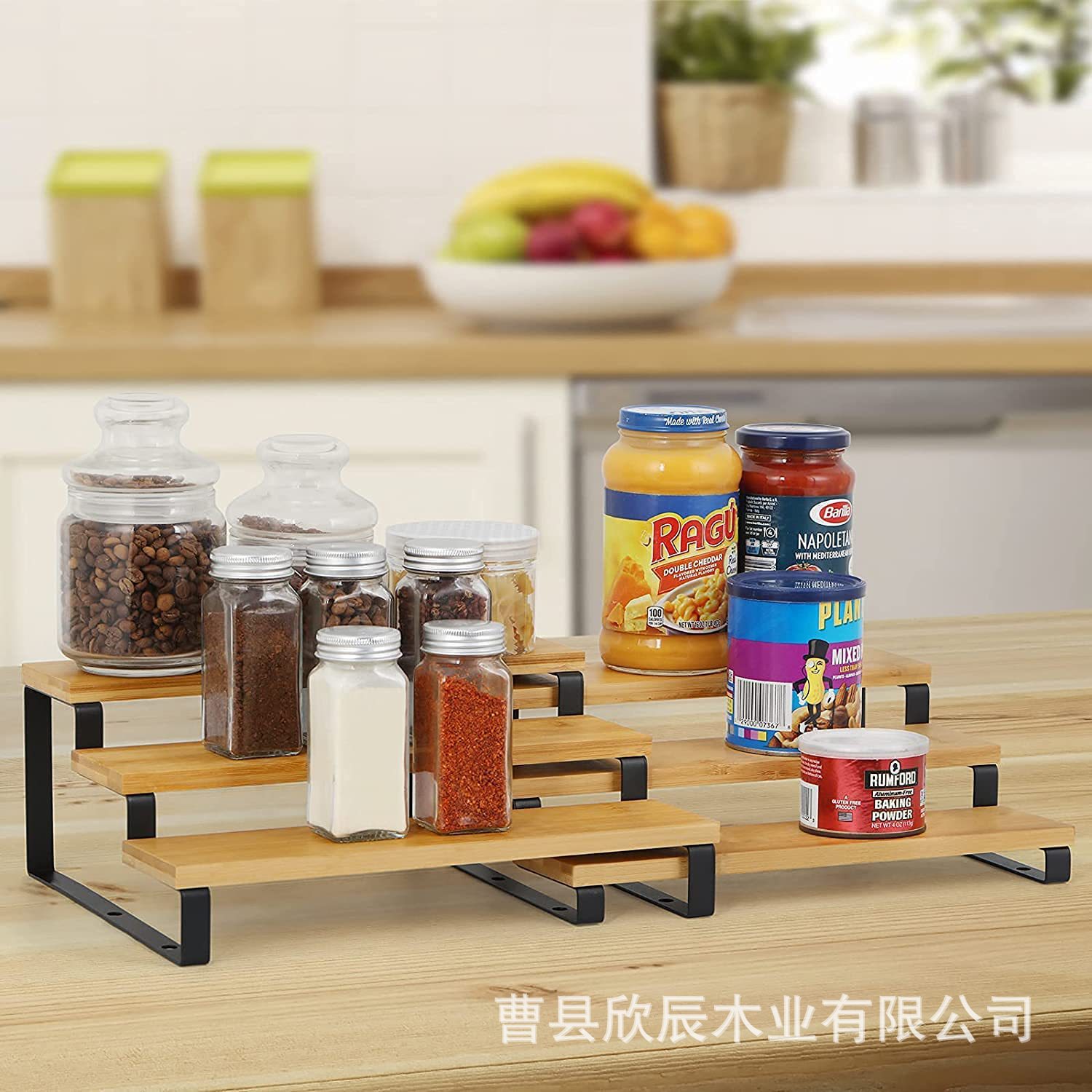 Bamboo seasoning rack Creative home kitchen multi -layer seasoning…