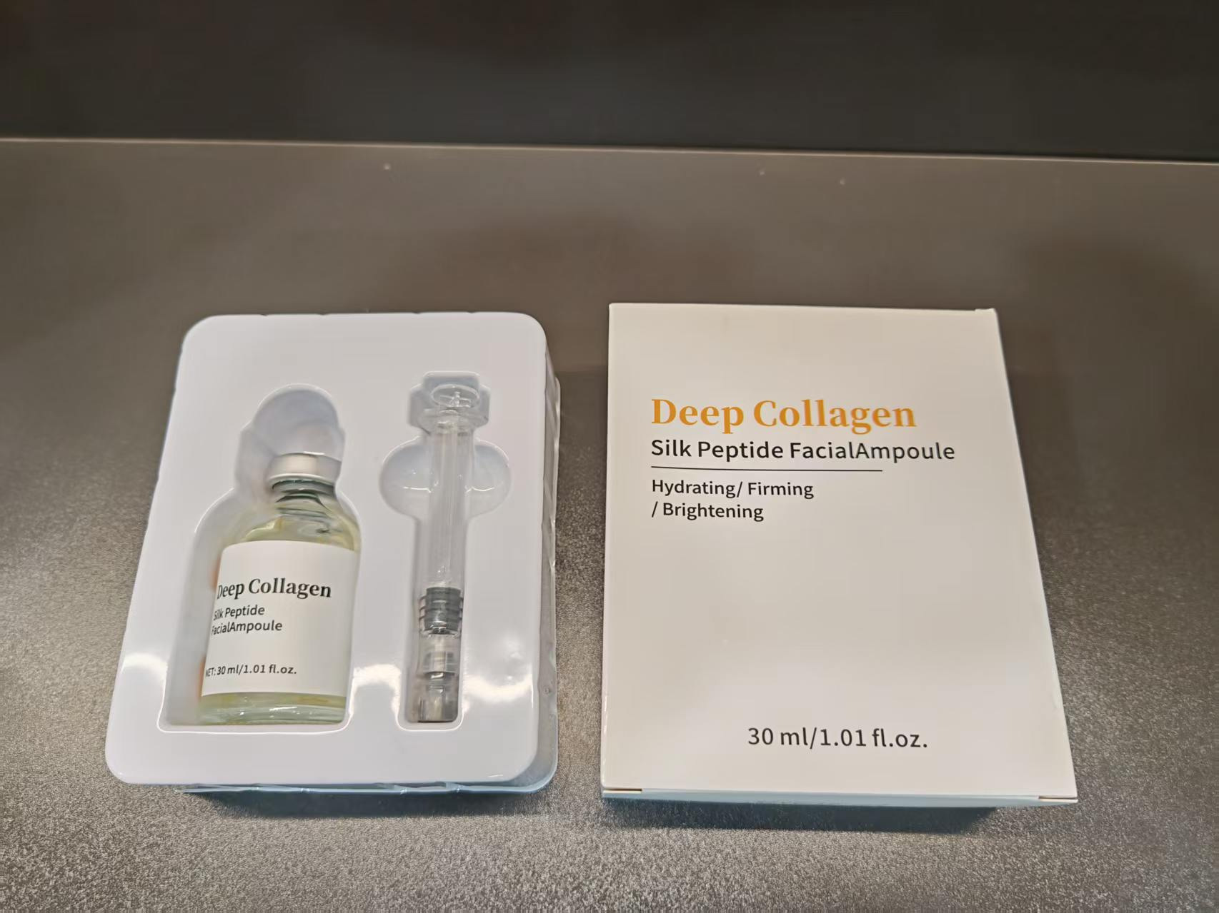 跨境专供胶原蛋白原液Deep Collagen Silk深层保湿安瓶精华液30ml
