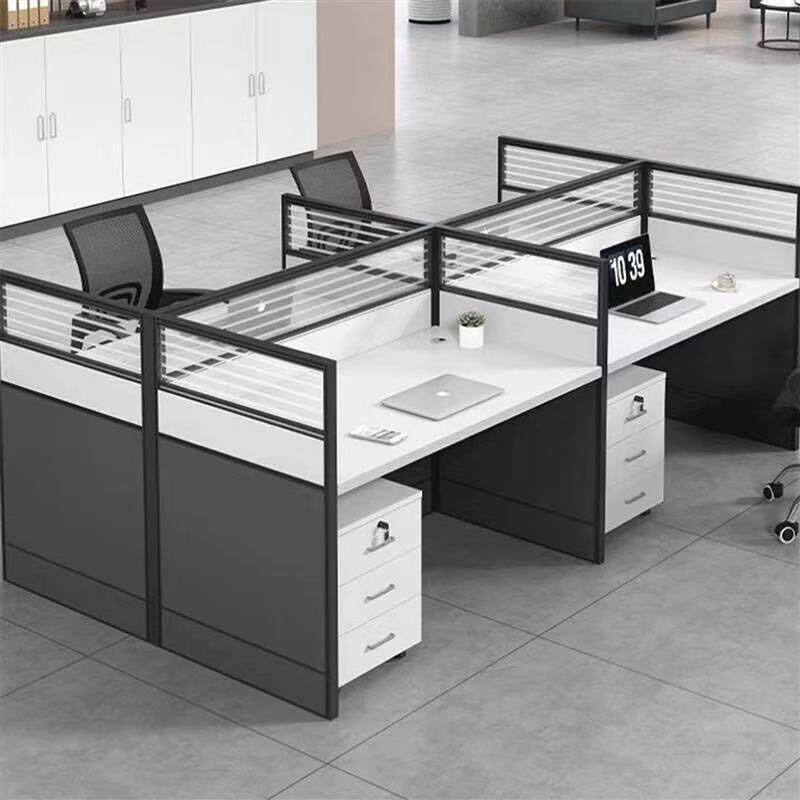 Office workstation desk, employee desk and chair set, partition screen, employee computer desk