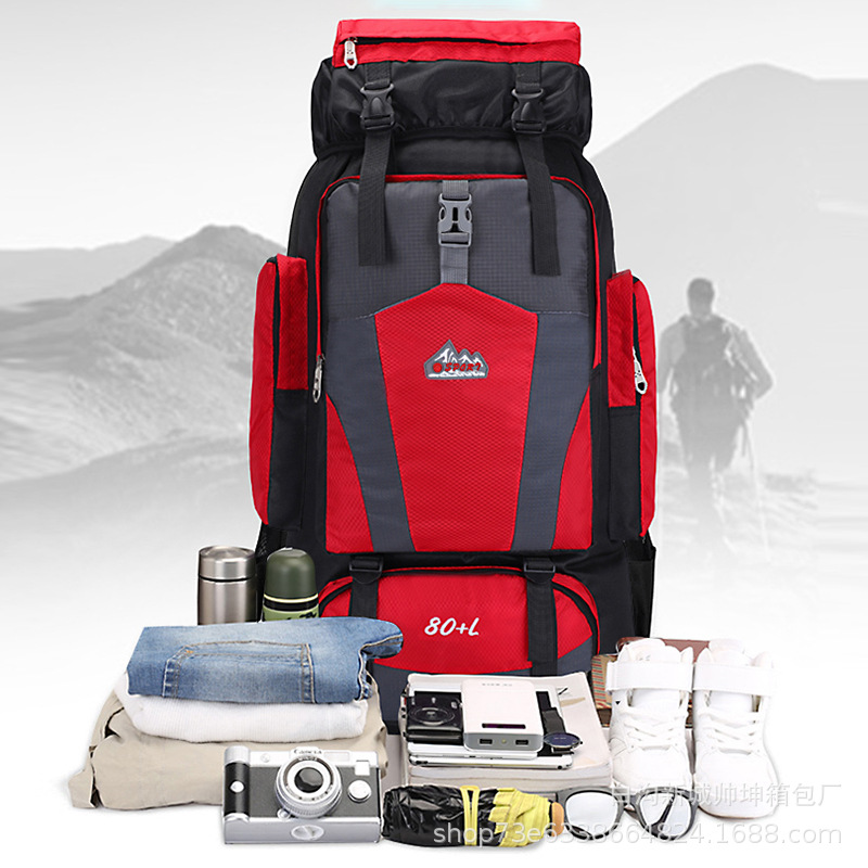Mochila de viaje de 80L - Gran capacidad, para senderismo y montañismo