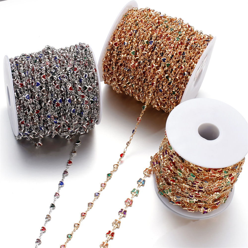 15g Weight Chain Jewelry Making Type 1 M Jewelry Making Size Glass Inlay Material DIY Jewelry Accessories, Bracelets, Necklace Classification 1 Roll Quantity Glass, Copper Material Bag, Colorful, Heart Shape, Butterfly Pattern Plating Design Casual, Simple Style Style 1 Roll Bag Colorful Heart Shape DIY Jewelry Accessories Bracelets Necklace Glass Copper Glass Casual Simple Style DIY Jewelry Accessories Bracelets Necklace 32