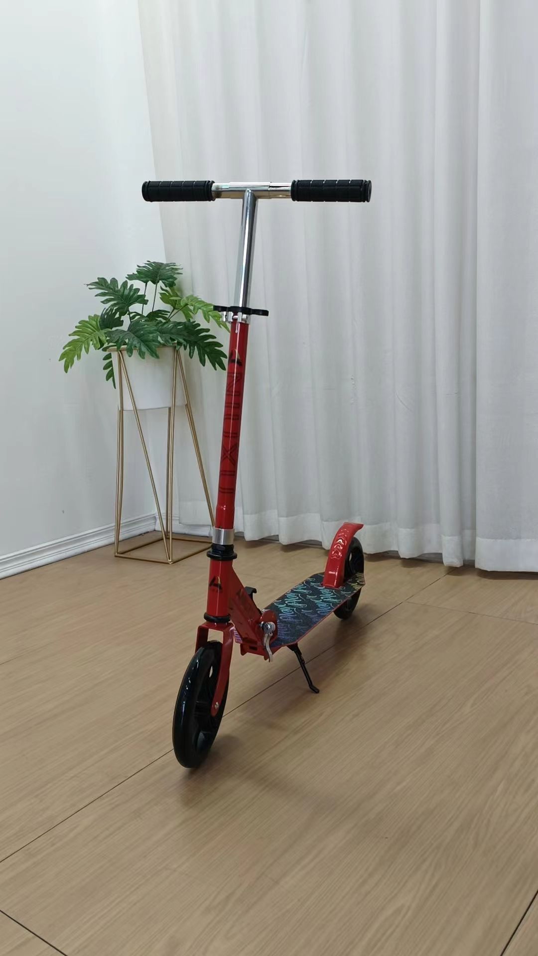 Monopatín Plegable de Dos Ruedas para Niños de Metal, Ruedas Grandes, para Parque Urbano image 10