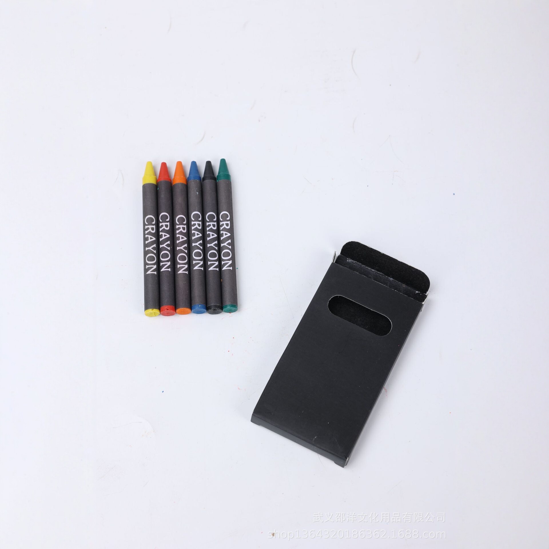 Bulk Crayons 6-Color Crayons for Children's Drawing Eco-Friendly Crayons with Logo Printing Cross-Border Hot-Selling Gift Crayons Wholesale