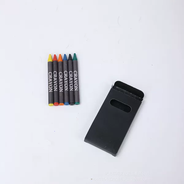 Bulk Crayons 6-Color Crayons for Children's Drawing Eco-Friendly Crayons with Logo Printing Cross-Border Hot-Selling Gift Crayons Wholesale